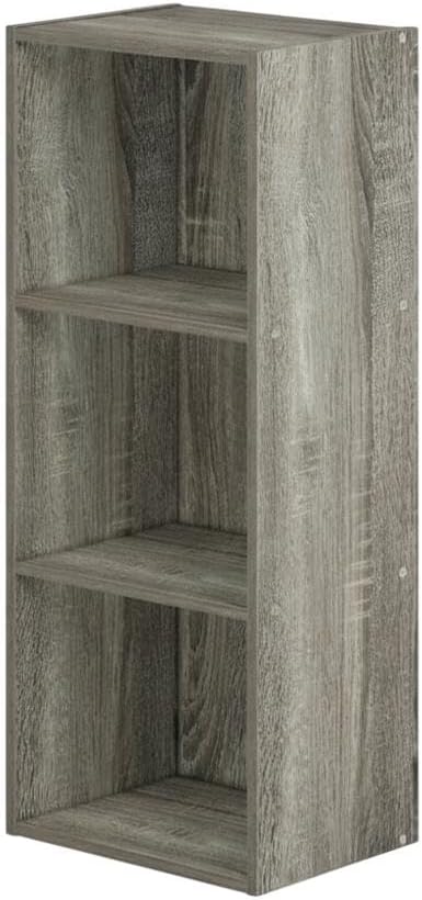 Furnifact French Oak 3-Tier Open Shelf Bookcase, StylishWood Storage Solution, Modern Design, Durable Wood Construction, Multi-Functional, Easy Assembly