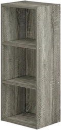 Furnifact French Oak 3-Tier Open Shelf Bookcase, StylishWood Storage Solution, Modern Design, Durable Wood Construction, Multi-Functional, Easy Assembly