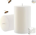 White Natural Beeswax Pillar Candles-40 Hours Burn Time 100% Pure Beeswax Candles | Organic Bees Wax for Home, Prayer, Christmas, Party | Unscented, Smokeless, Dripless 2 Pack (2×3 inch)