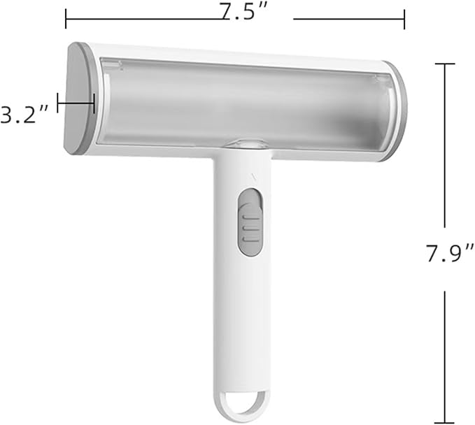 Pet Hair Remover, Lint Brush- Reusable Lint Roller for Cat & Dog Hair on Couch, Carpet, Rugs & Bedding- Portable, Eco-Friendly, No Need for Lint Roller Refills (Gray & White)