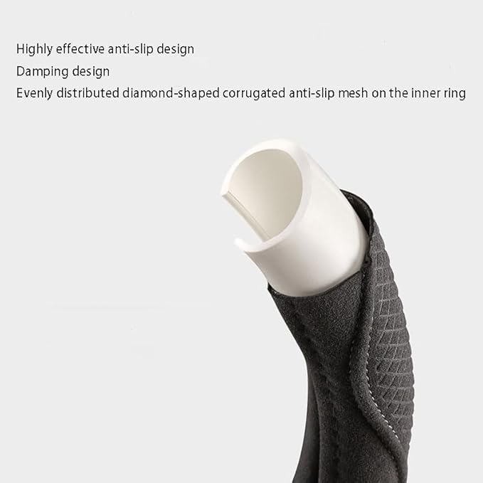 Car Steering Wheel Cover for Sonata SEL 2024, Leather Elastic Steering Wheel Protector Breathable Anti-Slip Steering Wheel Covers, Gray-D