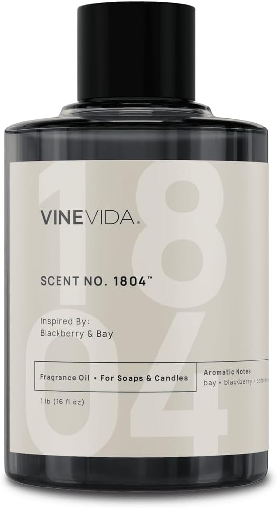VINEVIDA [16oz] Black, Berry & Bay Fragrance Oil for Candle Making - Natural Candle Oil Scents - Soap Making Essential Oil - Made in USA