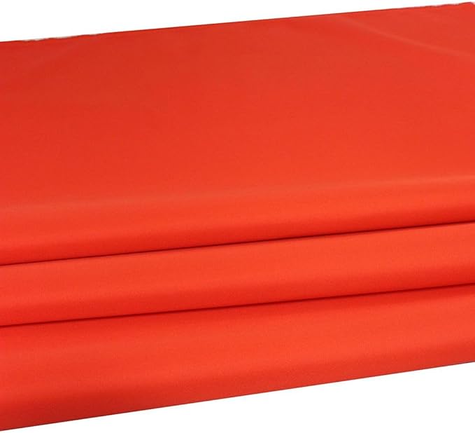 Mybecca Waterproof Canvas Marine Fabric 600 Denier Indoor/Outdoor PU Backing UV Protector Orange 1 Yards