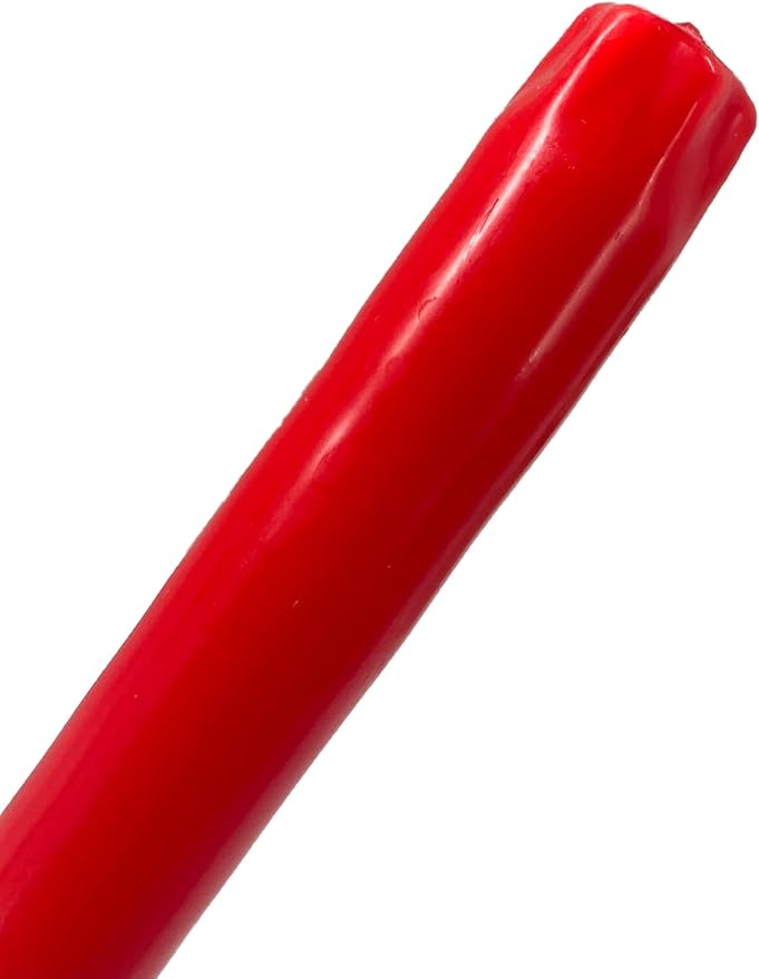 D'light Online Elegant 10" Holidays Red and Green Taper Candles for Christmas - Premium Quality Candles Unscented, Hand-Dipped Tapered, Dripless and Smokeless - Set of 12 (10 Inch, Jingle Bells)
