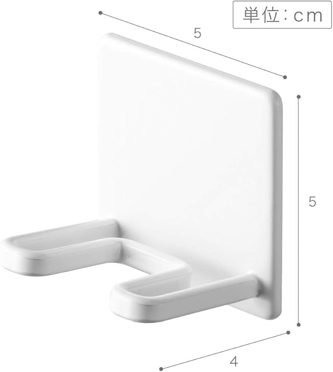 Yamazaki 4706 Tower Magnetic Bathroom Shaver Holder, White, Approx. 2.0 x 1.6 x 2.0 inches (5 x 4 x 5 cm)