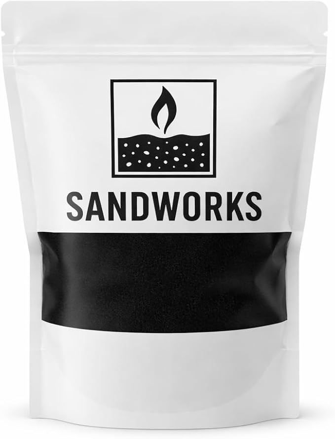 Sand Wax Candle Making Kit – 5 Wooden Wicks & 15 Cotton Wicks, 500 g Premium Fragrance-Free Sand Wax (Obsidian Black)