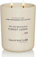 M&SENSE Natural Soy Large Candle| Forest Lodge | 16.6 oz, 95H Burn | Mini Spring Scented Candles for Relaxation, Valentines Day Gift, Home Décor | for Bedroom, Office, Party