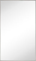 TEHOME Brushed Nickel Bathroom Vanity Mirror with Squared Corners, 24x40'' Silver Rectangle Stainless Steel Metal Framed Mirror for Bathroom