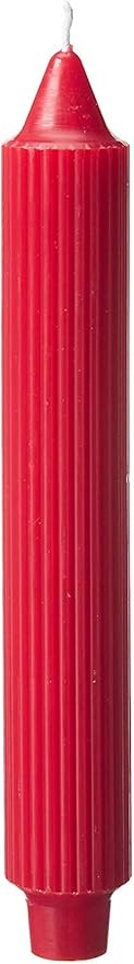 Root Candles Unscented Dinner Candles Premium Beeswax Blend Boxed Candle Set, 9-Inch, Red, 4-Count