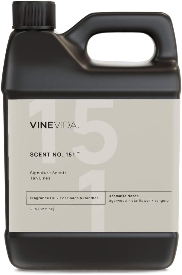 VINEVIDA [32 oz] Tan Lines; Fragrance Oil for Candle Making and Soap Making - Premium Candle Scents for Soy Candles
