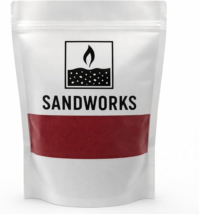 Sand Wax Candle Making Kit – 5 Wooden Wicks & 15 Cotton Wicks, 500 g Premium Fragrance-Free Sand Wax (Ember Red)