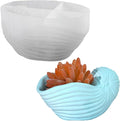 3D Animal Flower Pot Vase Silicone Mold for Resin Plaster Concrete Cement Clay, Succulents Planter Mold Epoxy Resin Kit for DIY Candle Pen Holder Succulent Pot (Conch)