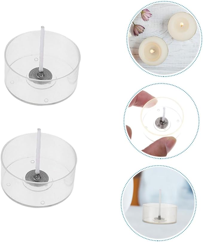 NUOBESTY 1 Set Candle Making Kit with Round Containers and Stable Wicks Candle Wicks Molds for DIY Projects for Beginners and Professionals Create Beautiful Home Decor