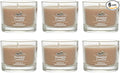 Yankee Candle Signature Votive Mini Candle Jar, Amber & Sandalwood Scent, Natural Soy Wax Blend Candle with Natural Fiber Wick, 1.3 OZ Glass Jar (Pack of 6)