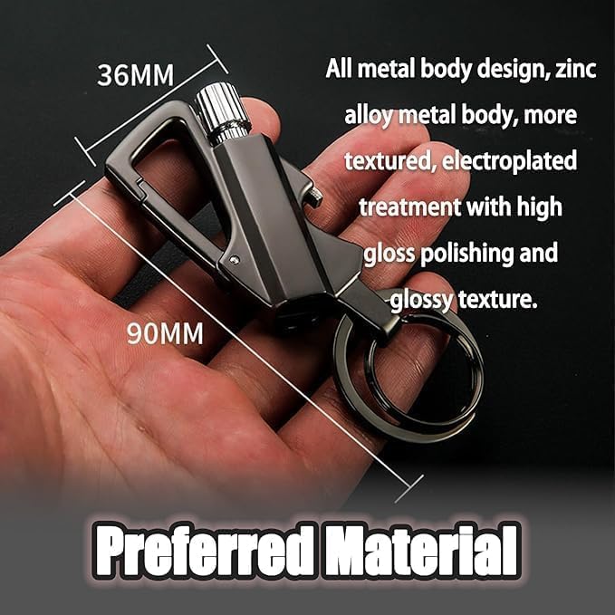 Permanent Match Infinity Lighter, Keychain Lighter with Multitool Keychain Bottle Opener