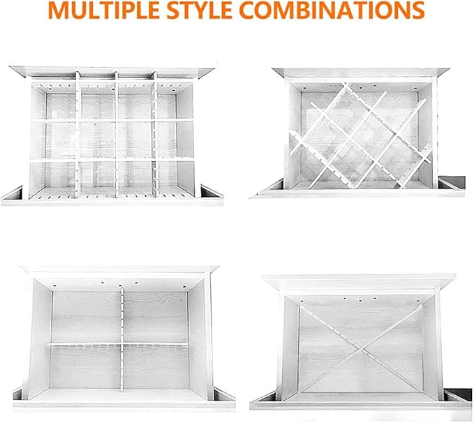 10Pcs Drawer Dividers, 14.18" x 3.55", Thick, DIY Organizer Separator, Large Adjustable Dresser Drawer Organizer for Clothes, Bedroom, Bathroom, Kitchen Cutlery, Desk, Office Storage