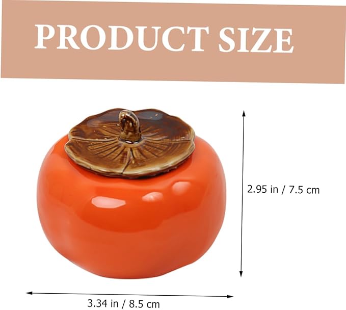 DIY Scented Candle Cup Ceramic Mason Jar Holder Persimmon Shape Craft Candle Container