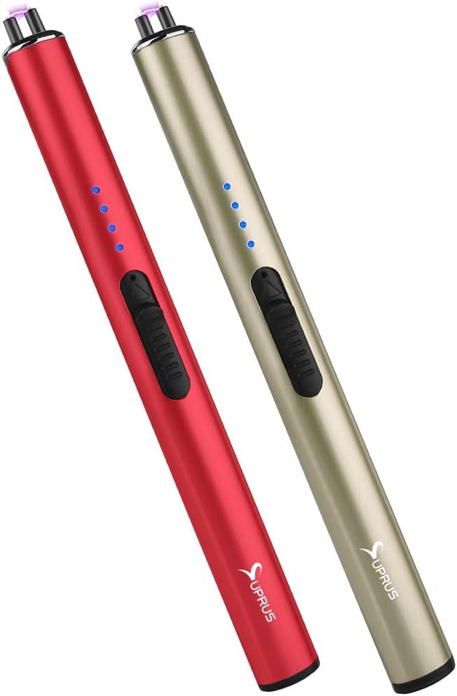 SUPRUS Electric Lighter Arc Windproof Flameless USB Rechargeable Lighter with Safety Lock