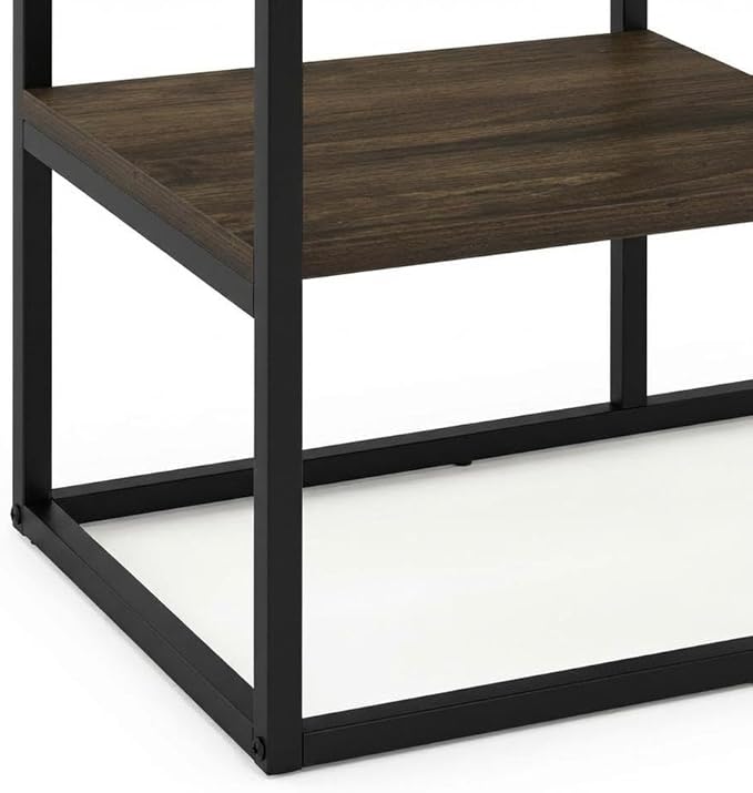 Furnifact Walnut Modern Lifestyle TV Stand for TVs up to 50 inches, Stylish Composite Wood Construction, Contemporary Design, Ample Storage Space