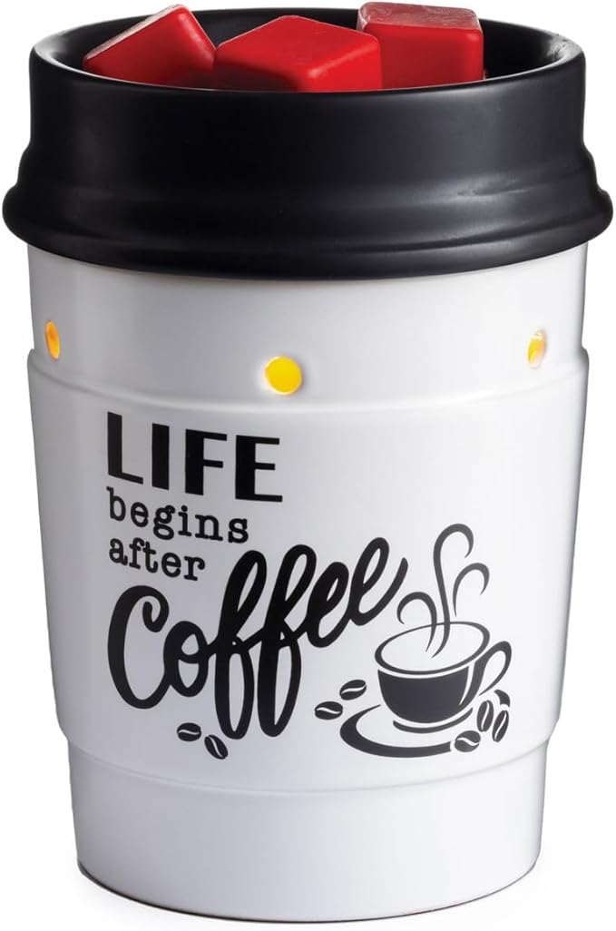 Candle Warmers ETC. Illumination Fragrance Warmer- Light-Up Warmer for Warming Scented Candle Wax Melts and Tarts or to Freshen Room, Coffee House