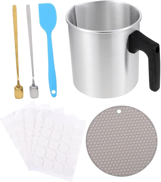 VILLCASE 1set Scented Candle Making Kit Stainless Steel Pouring Pot for Family Crafting Easy to Use for Beginners and Professionals for Parties and Special Occasions