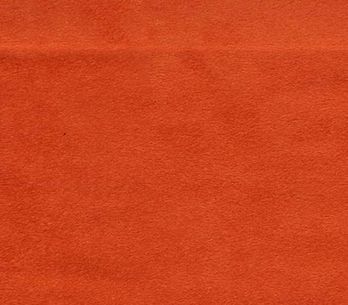 Micro/Passion Suede Fabric Warm Colors 58" Wide Sold by The Yard (58" W Continuous Yards/Seller Shipped, Pumpkin)