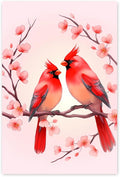 GUAIEUW Wreath of Red Birds in Love Diamond Painting Kit for Adults, Full Round Diamond Cardinal Bird 5D Diamond Painting DIY Art Crafts for Winter Home Wall Decor Holiday Gift 20x24 Inch
