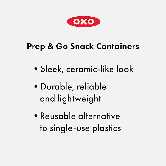 OXO Good Grips Prep & Go Slim Container, Lunch or Snack Fuss-Free on the Move, Leakproof Reusable Small Meal Food Storage and Lid, Food Containers with Lids; 1.8 Cups/0.4 L