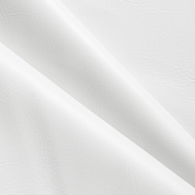 Ottertex Vinyl Fabric Faux Leather Pleather Upholstery 54" Wide by The Yard (10 Yard, White)