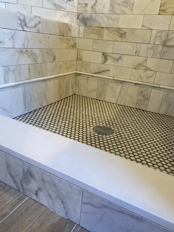 Super White Engineered Marble Threshold for Shower Curb, Bathroom Vanity Backsplash, Window Sill, Door Transitions (6" x 30")