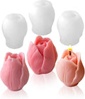 3 PCS Tulip Flower Silicone Molds 3D Floral Resin Candle Soap Mold,Candle molds for Candle Making for DIY Resin Crafts,Cake Decoration,Flower Fondant & Home Decor Casting
