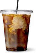 [1000 SET]HAKOWARE by Harvest Pack 20 oz Ultra Clear Plastic Cold Cups with Flat Lids, Disposable Wedding Party Drinking Cups Tumblers, Iced Coffee Beer Juice Cold Beverage
