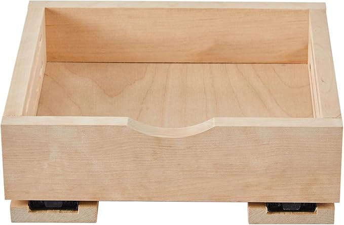 Fully Assembled Drawer Wood Pull Out Tray Drawer Box Kitchen Cabinet Organizer, Cabinet Slide Out Shelve, Wooden Pull-Out Shelf(12'' W×10'' D×3'' H)
