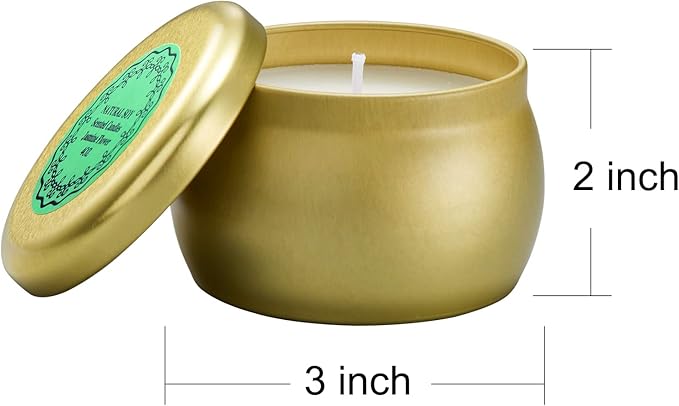 Scented Candles Gift Set, 12 Pack Natural Soy Wax Single tin 4 oz for Family Gatherings, Festive Candles