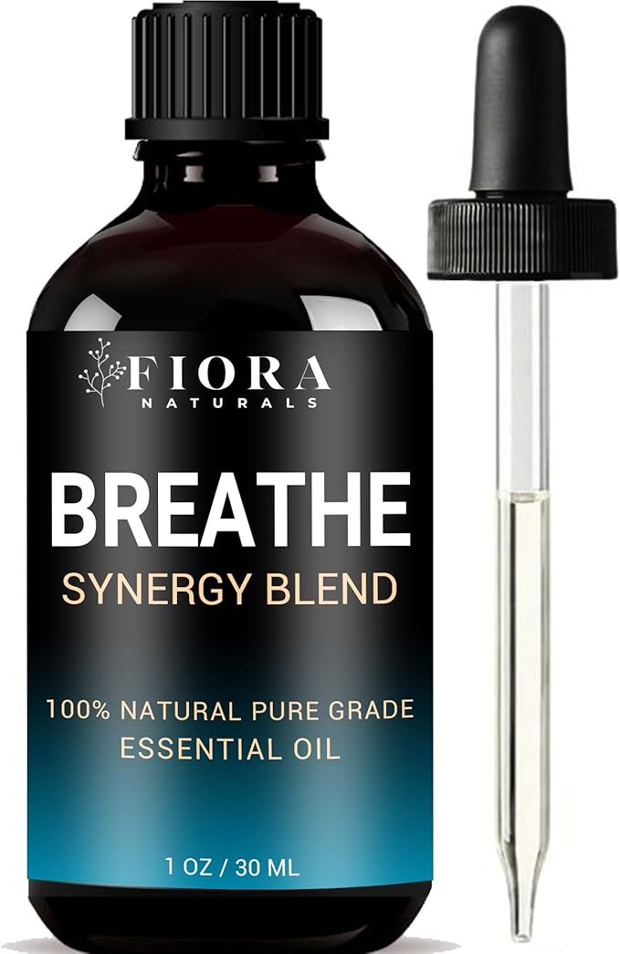 Breathe Essential Oil for Diffuser - Essential Oil Blend with Eucalyptus, Peppermint and Tea Tree, Breathe Easy Essential Oil for Humidifier, Rub, and Aromatherapy 1 fl oz