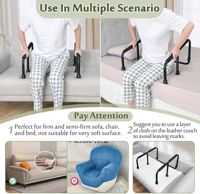Mybow Stand Assist, Chair Lift Assist Devices for Seniors Elderly, Mobility Standing Aid Rail for Couch, Chair Assistance Handle for Disabled Patients, Safety Grab Bar for Home Care Portable Device