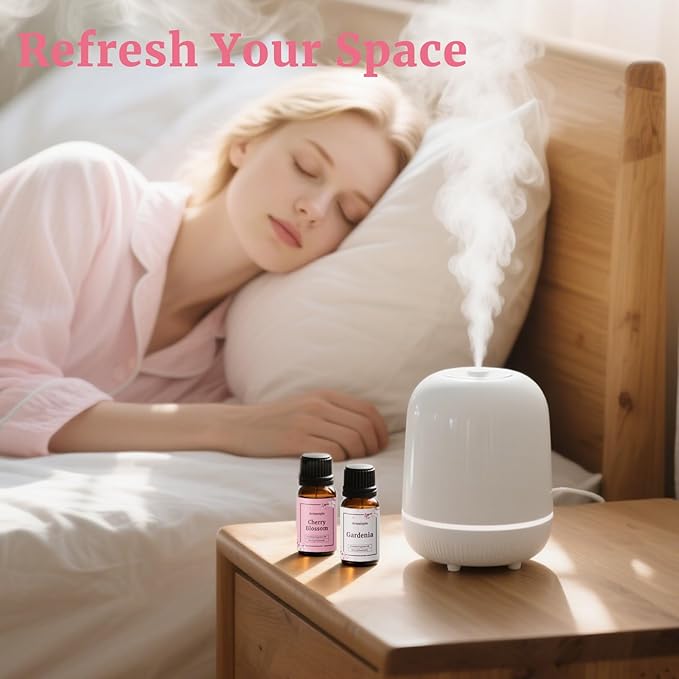 Floral Fragrance Oils, Aromtopia Flower Essential Oils for Diffusers for Home, 6x10ml, Fragrance Oil for Candle Soap Making, Lavender, Rose, Gardenia, Cherry Blossom, Jasmine, Neroli