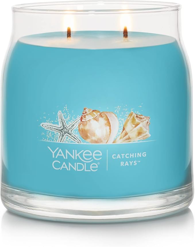 Yankee Candle Catching Rays Scented Signature 13oz Medium Jar 2-Wick Candle Over 35 Hours of Burn Time