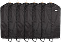 Covermates Keepsakes Garment Bag Set for Closet Storage and Travel – Breathable Suit and Dress Bags with ID Window and Carrying Handles – Heavy-Duty Hanging Wardrobe Protection Set, Black