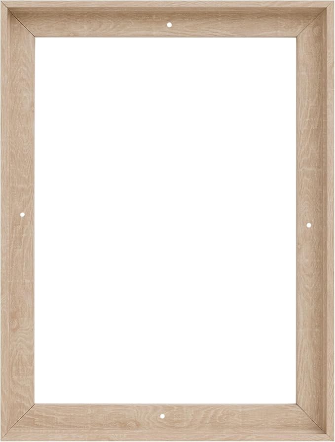 Pixy Canvas Floater Frame 18x48 for 3/4 (0.75) inch Deep Canvas Paintings/Canvas Prints/Wood Canvas Panels/Wall Art/Wall Decor/Home Decor/Artwork (Nordic White Oak, 18 x 48 inch, Portrait)