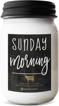 Milkhouse Candle Company - Sunday Morning - 13oz Beeswax and Soy Candles - Farmhouse Collection - 100% Natural, Paraffin Free, with Premium Fragrance Oil, Glass Jars with Lids
