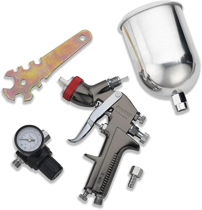 NEIKO 31216A Air Spray Paint Gun, HVLP with Gravity Feed, 2.0 MM Nozzle, 600 CC Capacity, Spray Gun Paint Sprayer for Walls, Automotive, Home Improvement