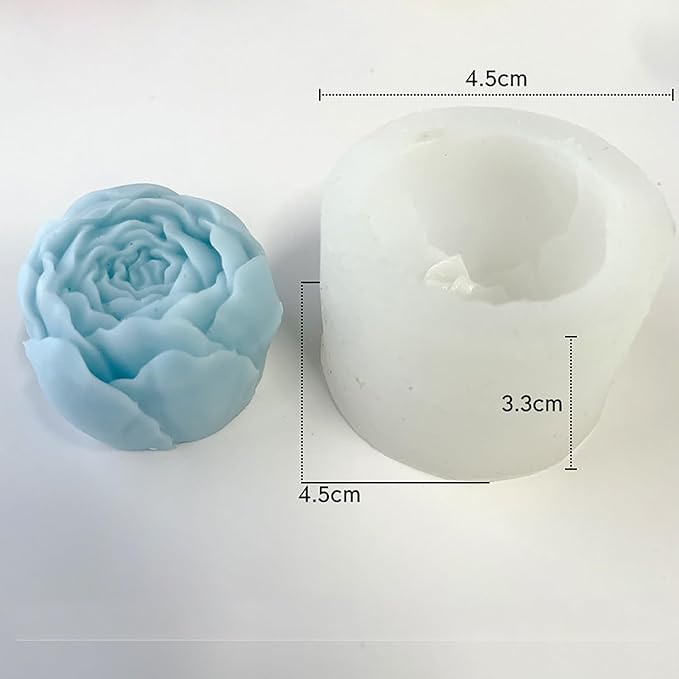 2 Pcs Bud Candle Mold - 3D Silicone Mold for Resin Casting & Candle Making - Craft Supplies