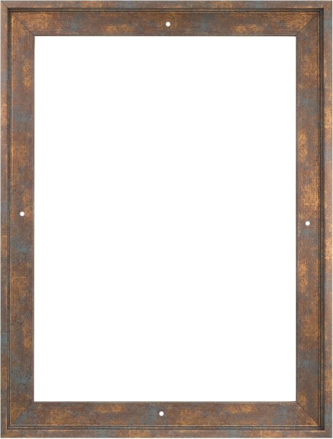Pixy Canvas Floater Frame 10x30 for 3/4 (0.75) inch Deep Canvas Paintings/Canvas Prints/Wood Canvas Panels/Wall Art/Wall Decor/Home Decor/Artwork (Rusty Blue, 10 x 30 inch, Portrait)