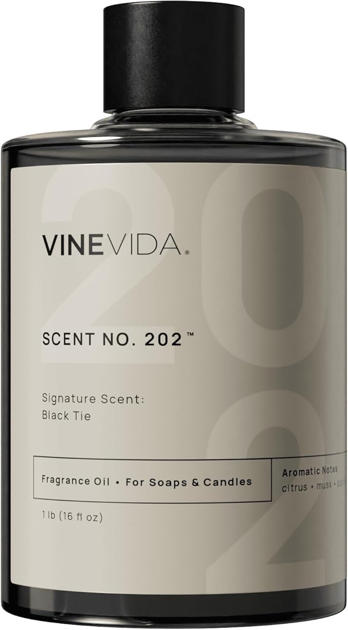 VINEVIDA [16 oz] Scent Black Tie; Fragrance Oil for Candle Making and Soap Making - Winter & Holiday Oils