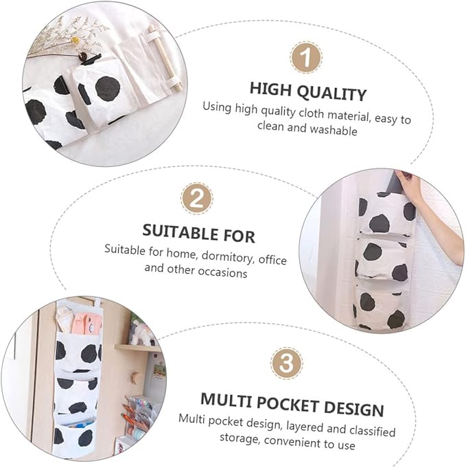 GLEAVI Fabric Storage Bag Bags Storage Waist Hanging for Comforter Bedding Wall-Side Hanging Multipurpose Pouch