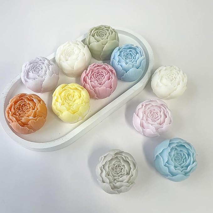2 Pcs Bud Candle Mold - 3D Silicone Mold for Resin Casting & Candle Making - Craft Supplies