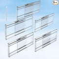 5 Pack 6" High Adjustable Drawer Dividers for Clothes,Expandable From 12-20" Clear Drawer Organizers, PC Plastic Separators for Dresser/Bedroom/Bathroom/Kitchen/Office Storage