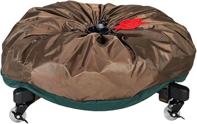 [Upright Tree Storage Bag] - 9 Foot Christmas Tree Storage Bag | Hold Artificial Trees up to 9 Feet Tall - Keep Your Fake Tree Assembled | Includes Rolling Tree Stand (9' - Large/With Tree Stand)