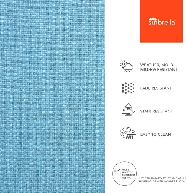 Sunbrella Outdoor Fabric by The Yard | Cast Horizon | Official Sunbrella Seller | Indoor or Outdoor Upholstery Fabric for Chairs, Cushions, Drapery, Pillows, Furniture